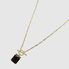 Square Geometric Black Zircon Clavicle Chain Girlfriend Birthday Gift