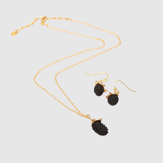 Fashion Pastoral Blackberry Pendant Necklace Set