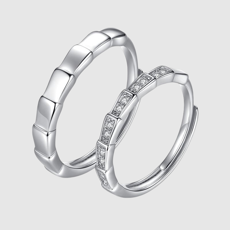 Bamboo Fashion Element Couple Ring