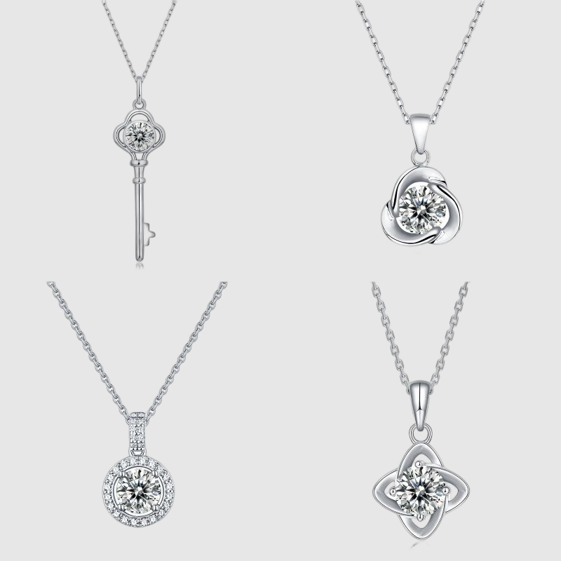 The New Mosson Stylish Versatile  Clavicle Chain Clammosson  Stone Pendant Valentine's Day Gift