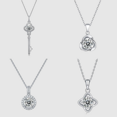 The New Mosson Stylish Versatile  Clavicle Chain Clammosson  Stone Pendant Valentine's Day Gift
