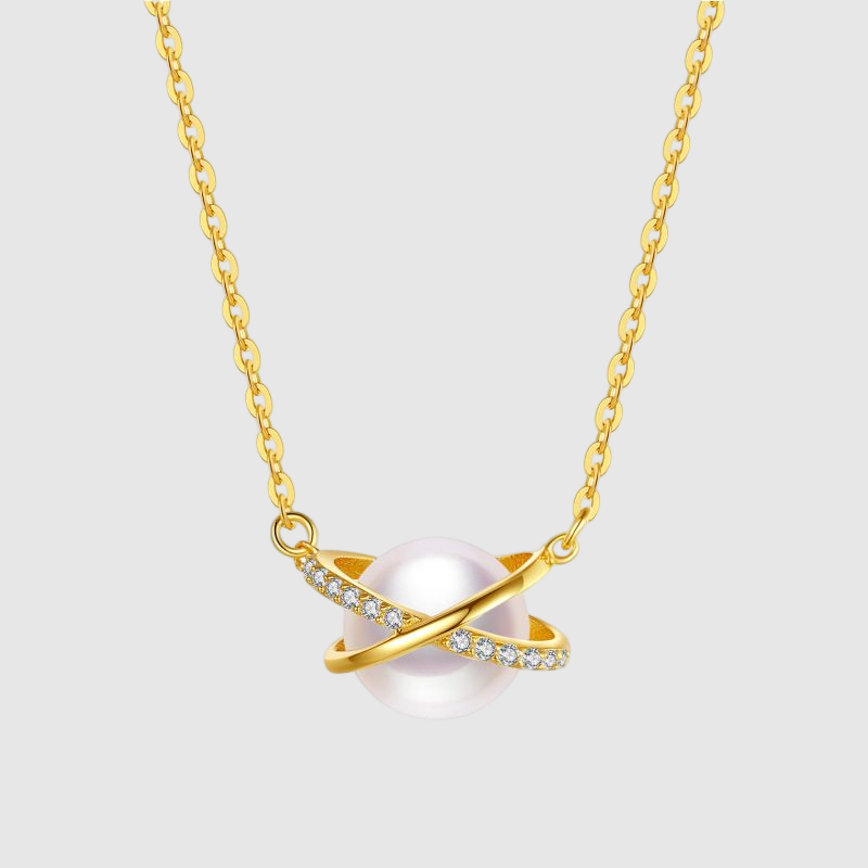 Fashion Guardian Heart Pearl Necklace Clavicle Chain Pendant Jewelry