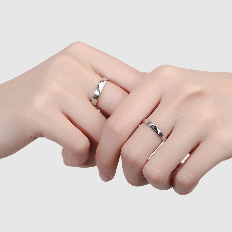 French Amour Couple Ring Necklace A Simple Unisex Ring Necklace