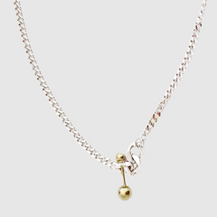 Chain Balance Ball Match Necklace Retro Trend Versatile Simple Clavicle Chain