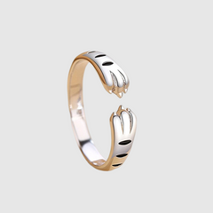Cat Paw Couple Rings Light Luxury  Design