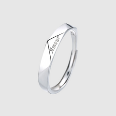 French Amour Couple Ring Necklace A Simple Unisex Ring Necklace