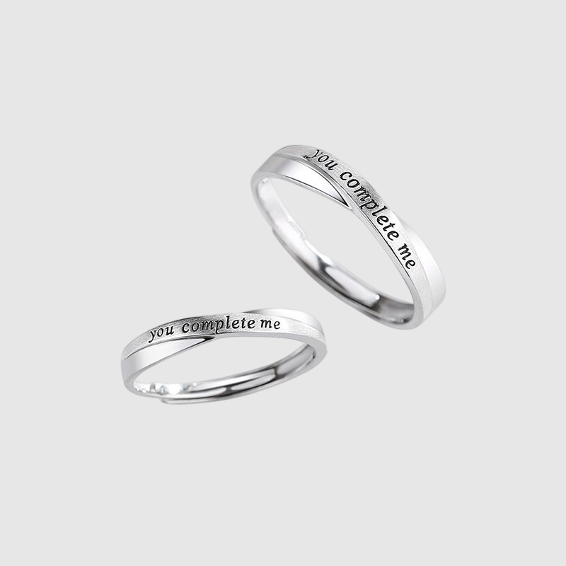 You Complete Me Rings for Valentine's Day Gift