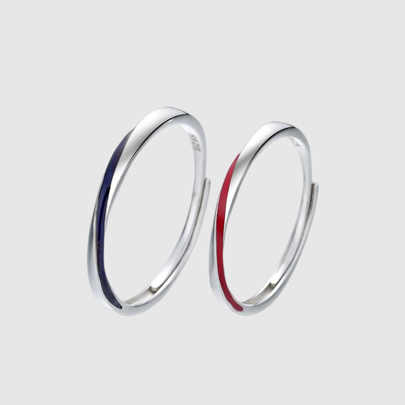 Original Mobius Couple Ring and Color Can be Change with Temperature Valentine's Day Gift