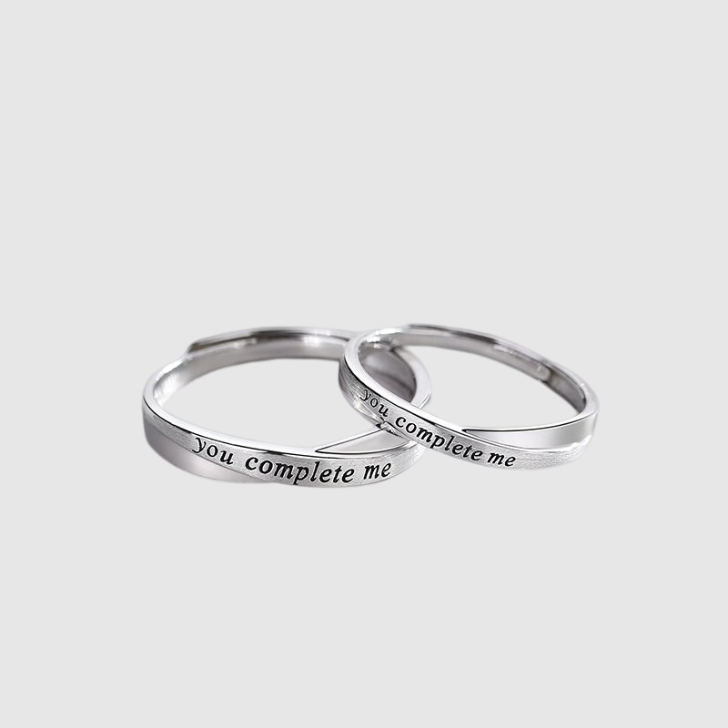 You Complete Me Rings for Valentine's Day Gift