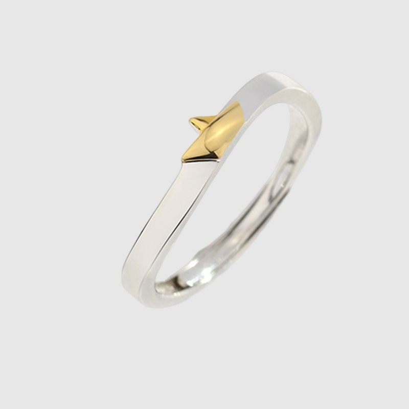 Light and  Shadow Simple Style Couple Rings