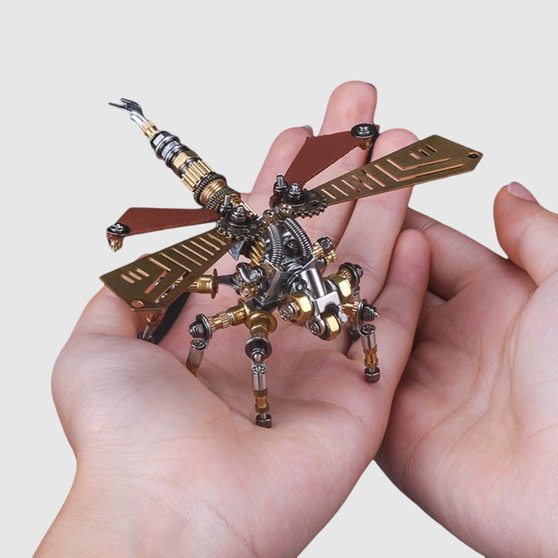 Mechanisches Insektenmodell, manuelles Gezeitenspiel, Libellendekoration, DIY-Spielzeug, kreatives Geburtstagsgeschenk