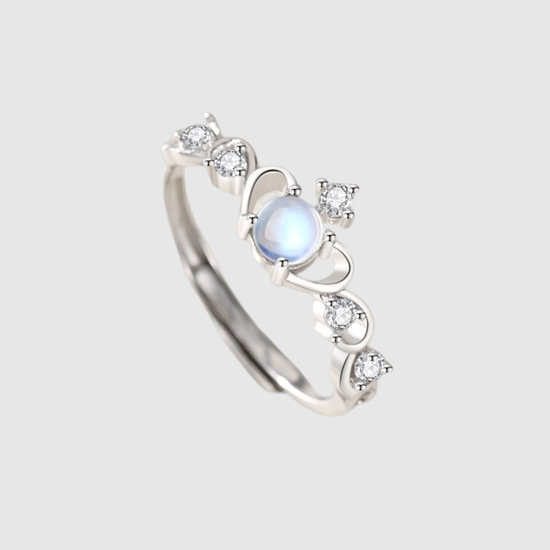 Stone Couple Ring Niche Design  Crown Pair Ring Valentine's Day Gift