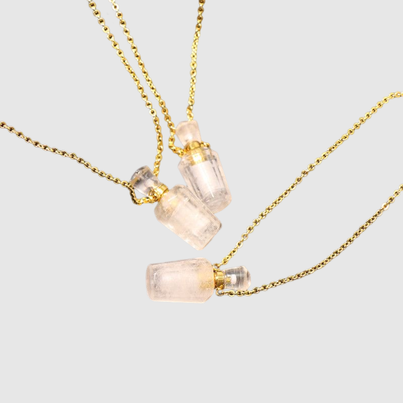 Amethyst Perfume Bottle Openable Ladies Necklace