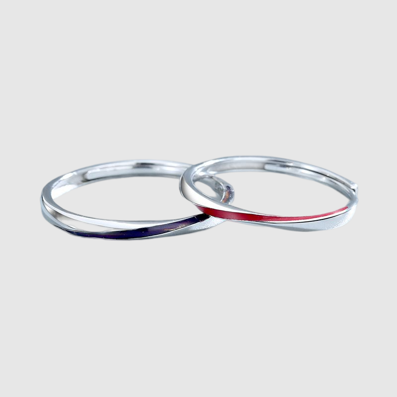 Original Mobius Couple Ring and Color Can be Change with Temperature Valentine's Day Gift