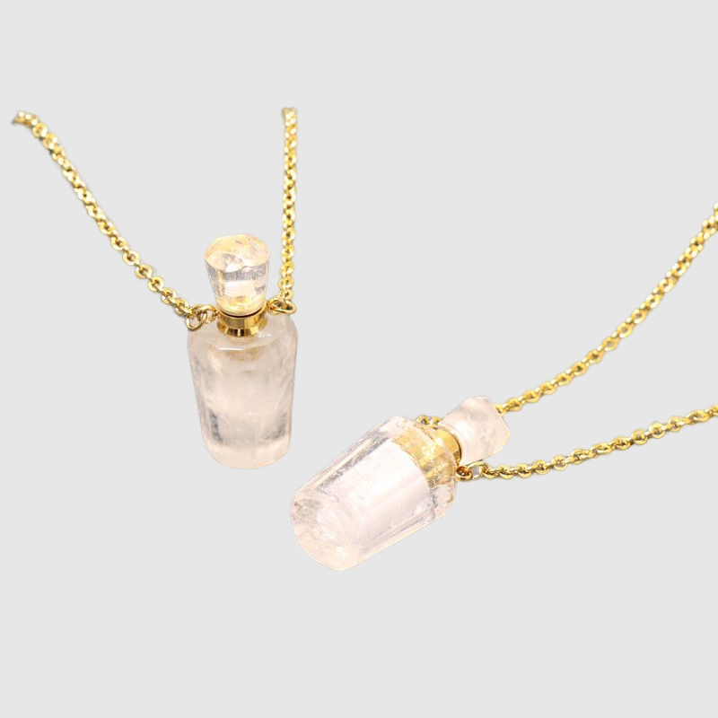 Amethyst Perfume Bottle Openable Ladies Necklace