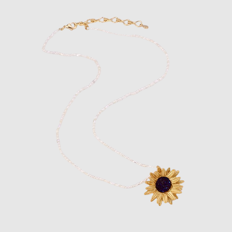 Women's Sunflower Necklace Clavicle Chain