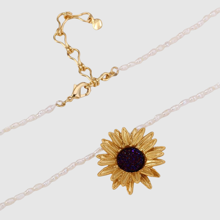 Women's Sunflower Necklace Clavicle Chain