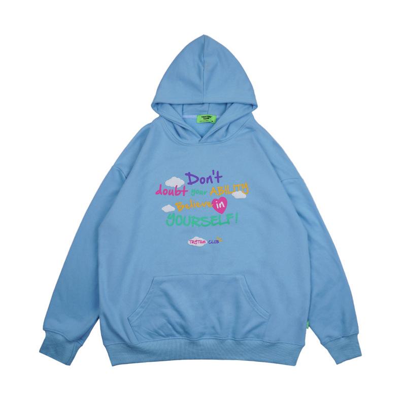 Rainbow Foaming English Hoodie für Damen und Herren, vielseitiger Pullover, Kapuzenpullover, lockerer Mantel, modisch