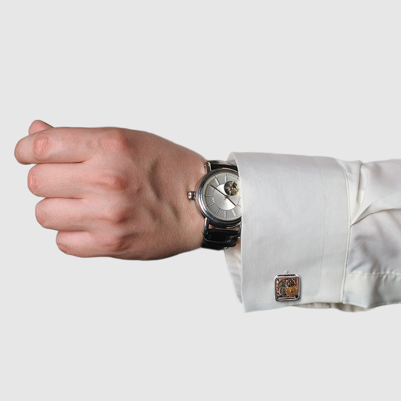 Mechanical Cufflinks Men's Fashion Light Luxury High Suit French Shirt Cuff Button Birthday Gift