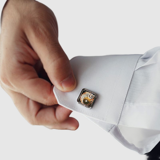 Mechanical Cufflinks Men's Fashion Light Luxury High Suit French Shirt Cuff Button Birthday Gift