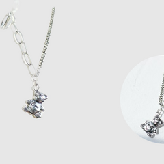 Bear Necklace hip hop Collarbone Chain for Girlfriend
