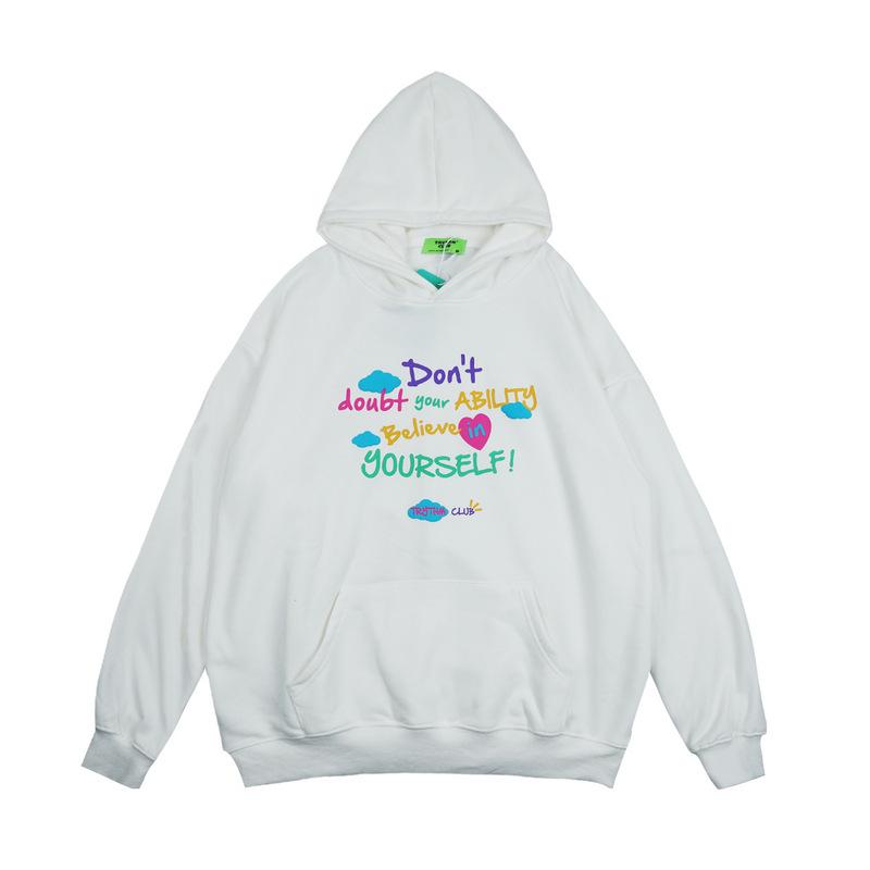 Rainbow Foaming English Hoodie für Damen und Herren, vielseitiger Pullover, Kapuzenpullover, lockerer Mantel, modisch