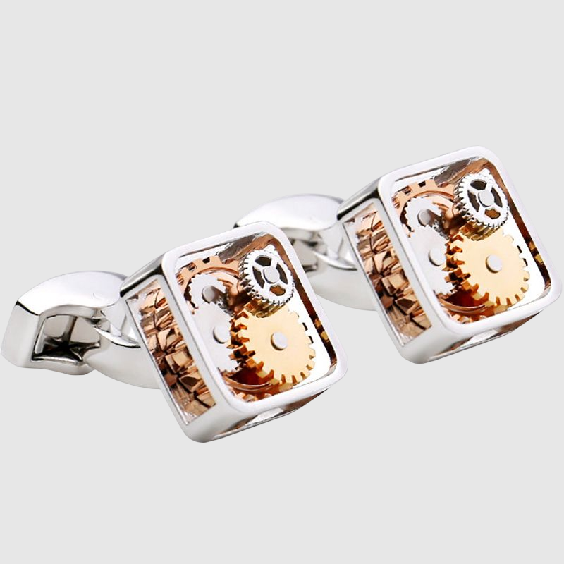 Mechanical Cufflinks Men's Fashion Light Luxury High Suit French Shirt Cuff Button Birthday Gift