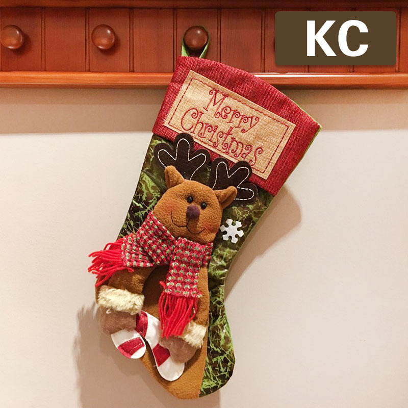 Christmas socks gift bag Christmas Decoration Christmas Eve Christmas gifts children's Christmas Tree Pendant Candy Bag