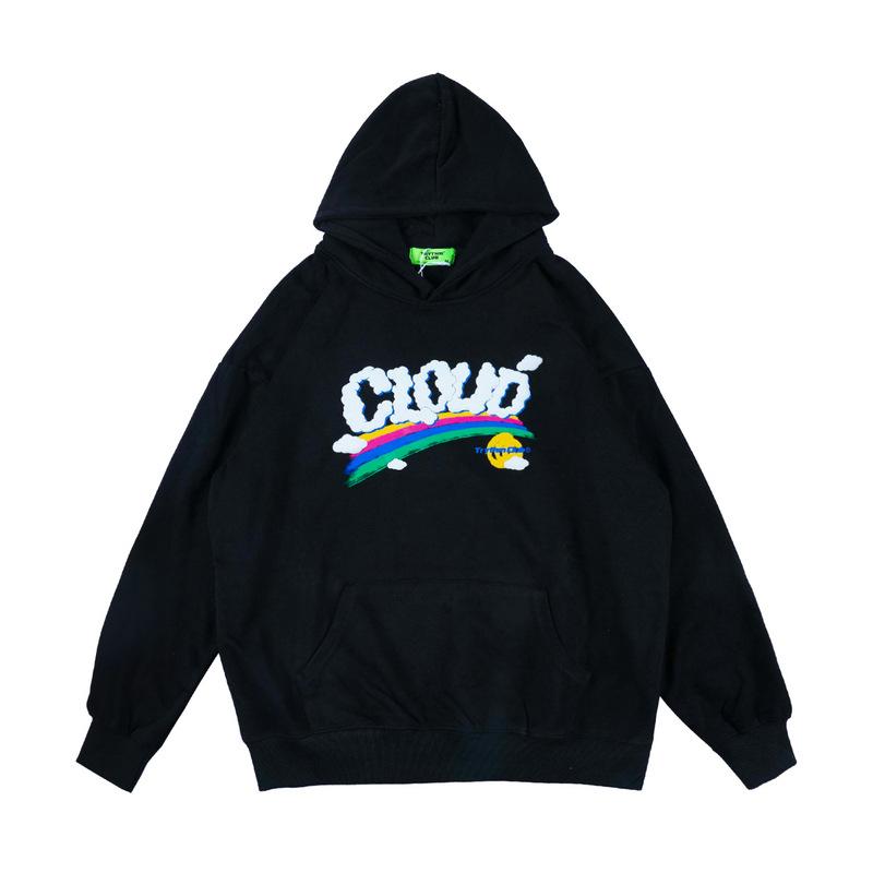 Rainbow Foaming English Hoodie für Damen und Herren, vielseitiger Pullover, Kapuzenpullover, lockerer Mantel, modisch