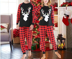 Christmas suit new couple home clothes printed Plaid