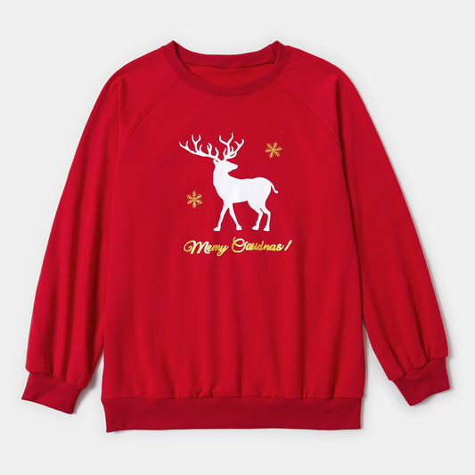 Autumn and Winter New Elk Printed Round Neck Long Sleeve Lover Christmas Sweater