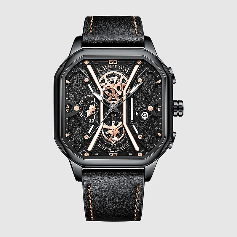 New Square Watch Men's Senior Brand Waterproof Trend Sports Mechanical noctilucence Watch Gifts for Men