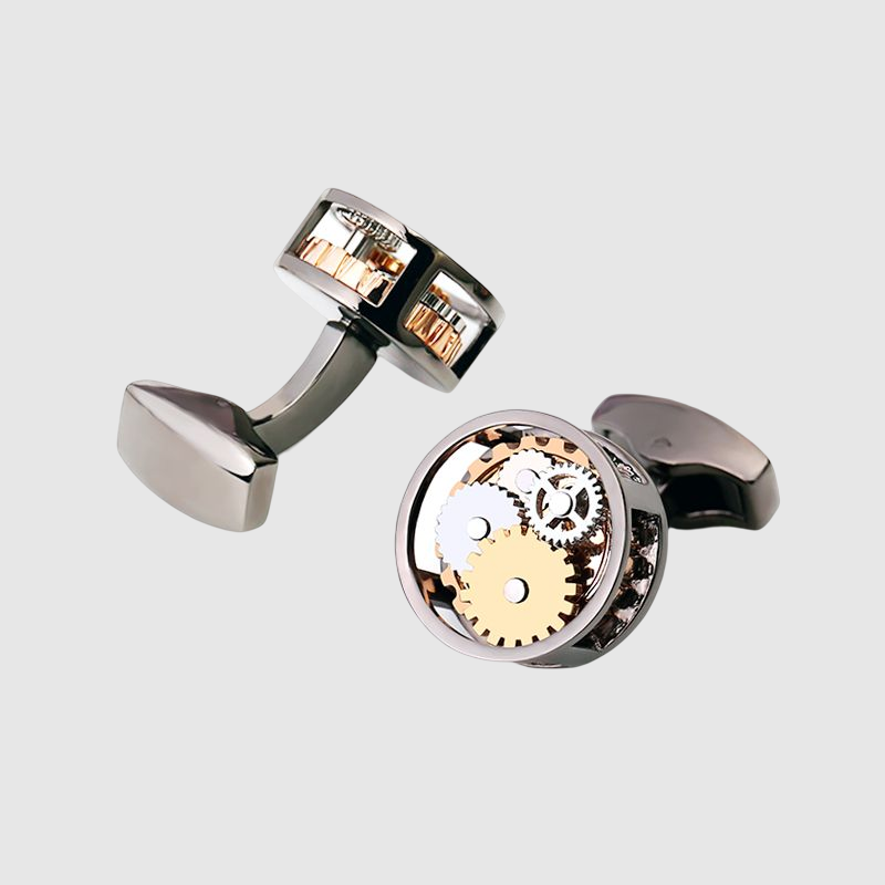 Mechanical Cufflinks Men's Fashion Light Luxury High Suit French Shirt Cuff Button Birthday Gift