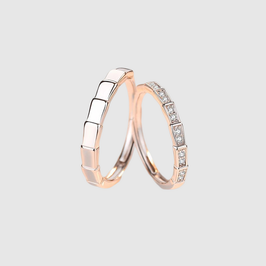 Bamboo Fashion Element Couple Ring