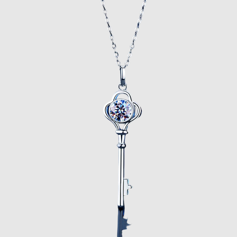 The New Mosson Stylish Versatile  Clavicle Chain Clammosson  Stone Pendant Valentine's Day Gift