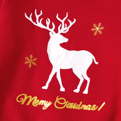 Autumn and Winter New Elk Printed Round Neck Long Sleeve Lover Christmas Sweater