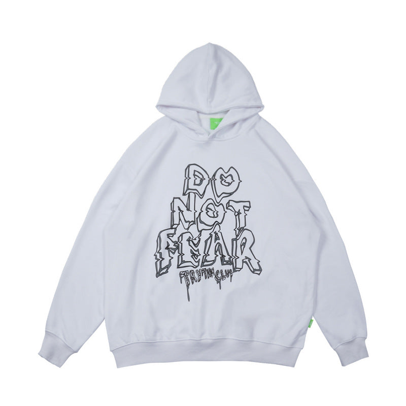 Autumn and Winter Couple's loose hiphop rapper street letter printing Hoodie