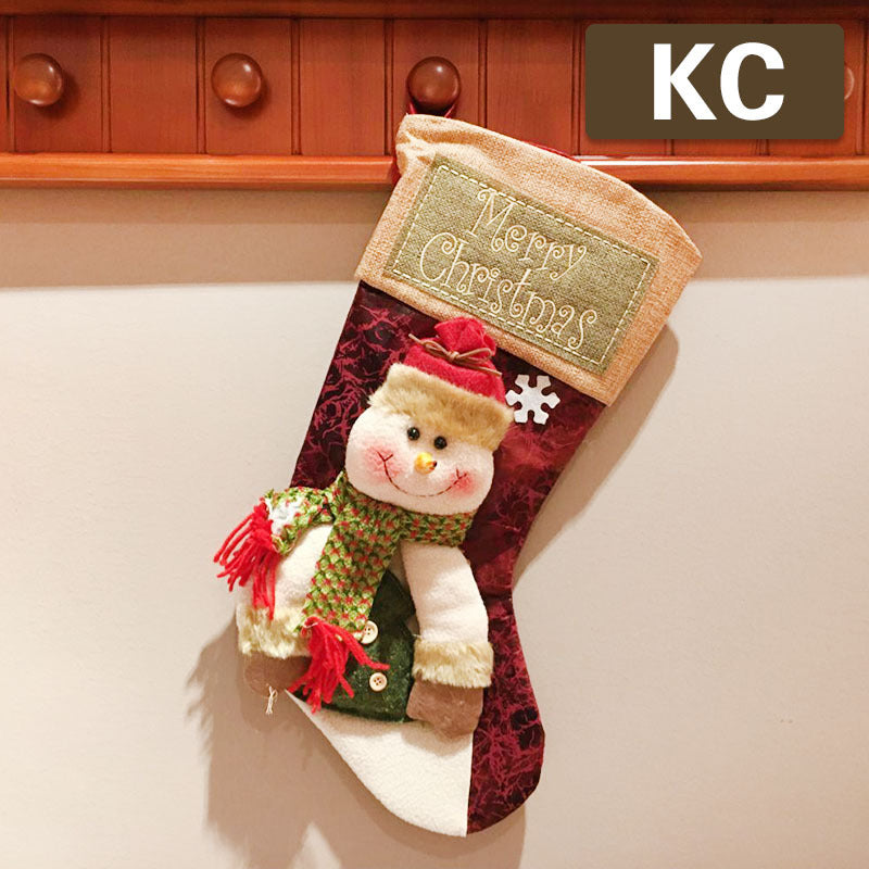 Christmas socks gift bag Christmas Decoration Christmas Eve Christmas gifts children's Christmas Tree Pendant Candy Bag