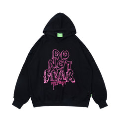 Autumn and Winter Couple's loose hiphop rapper street letter printing Hoodie
