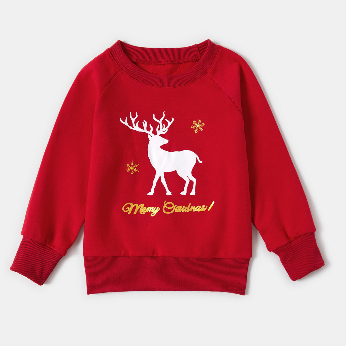 Autumn and Winter New Elk Printed Round Neck Long Sleeve Lover Christmas Sweater