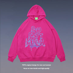Autumn and Winter Couple's loose hiphop rapper street letter printing Hoodie